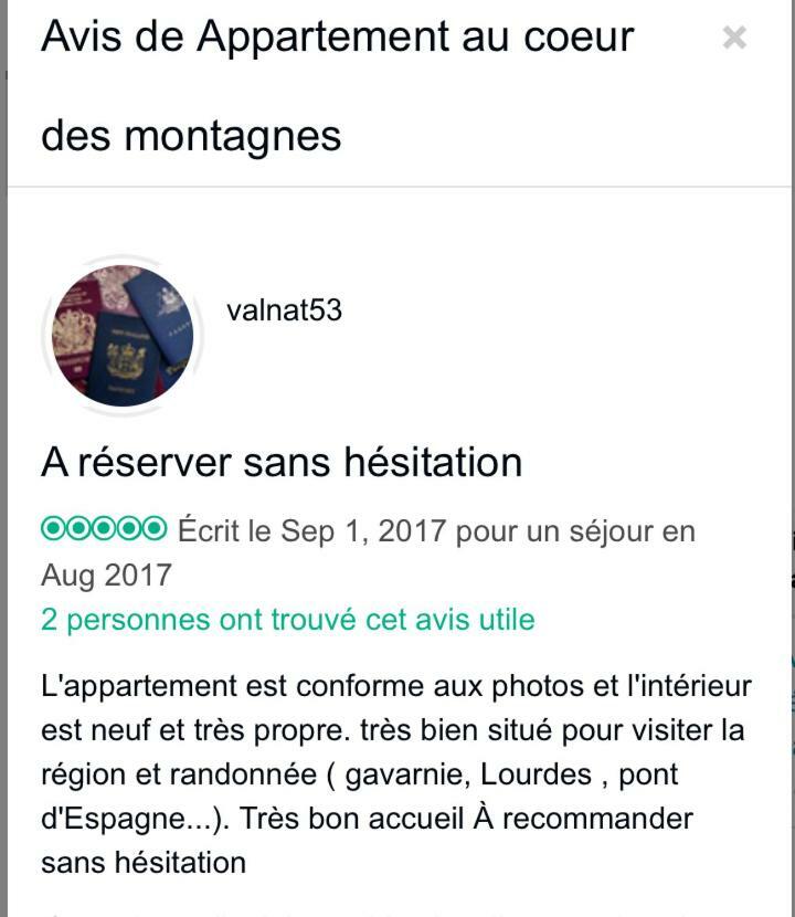 Appartement Tt Confort Au Coeur Des Montagnes Avec Vue Sur Les Montagnes Wifi Luz-Saint-Sauveur Exterior foto